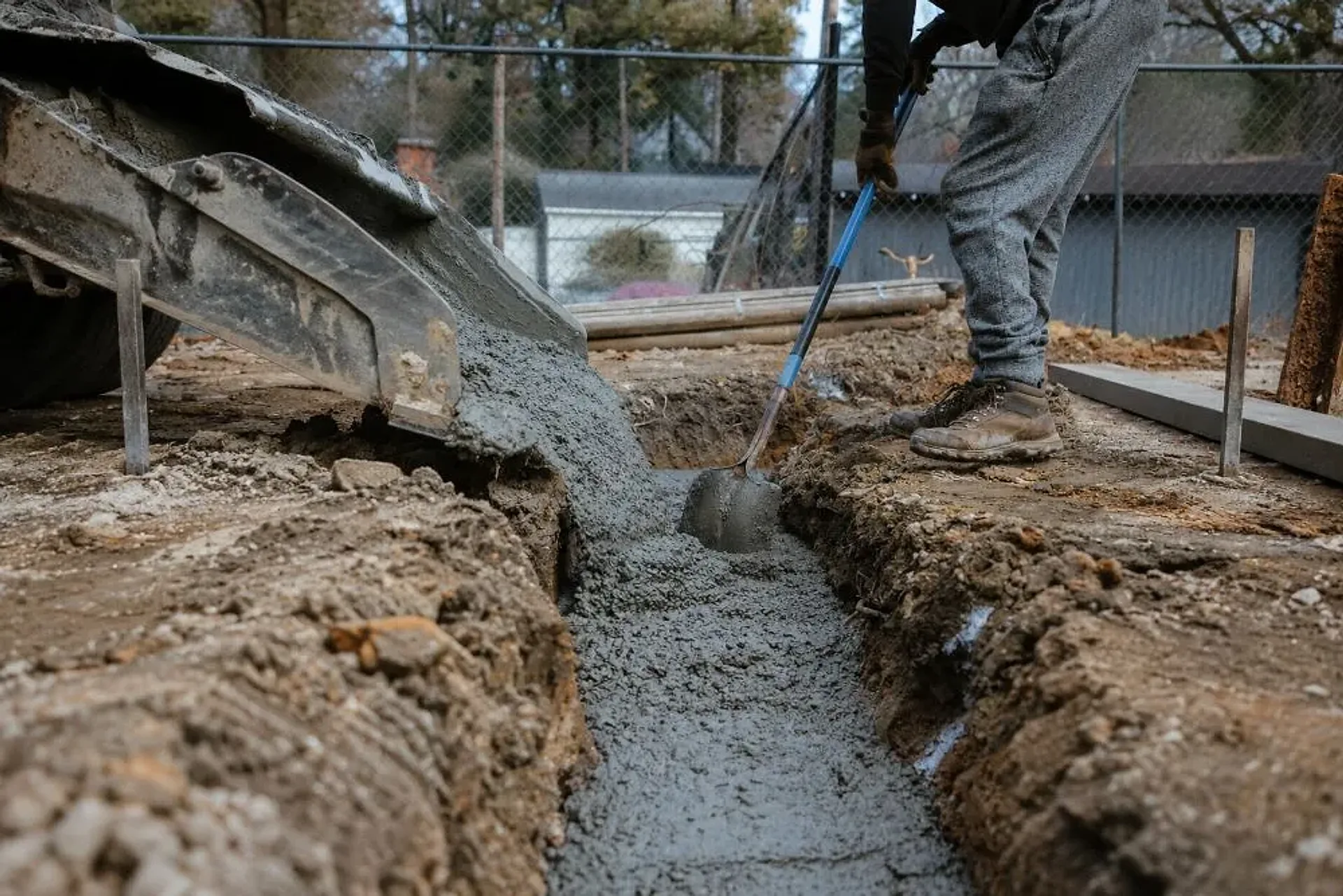 Concrete installation project by J & A Ground Maintenance