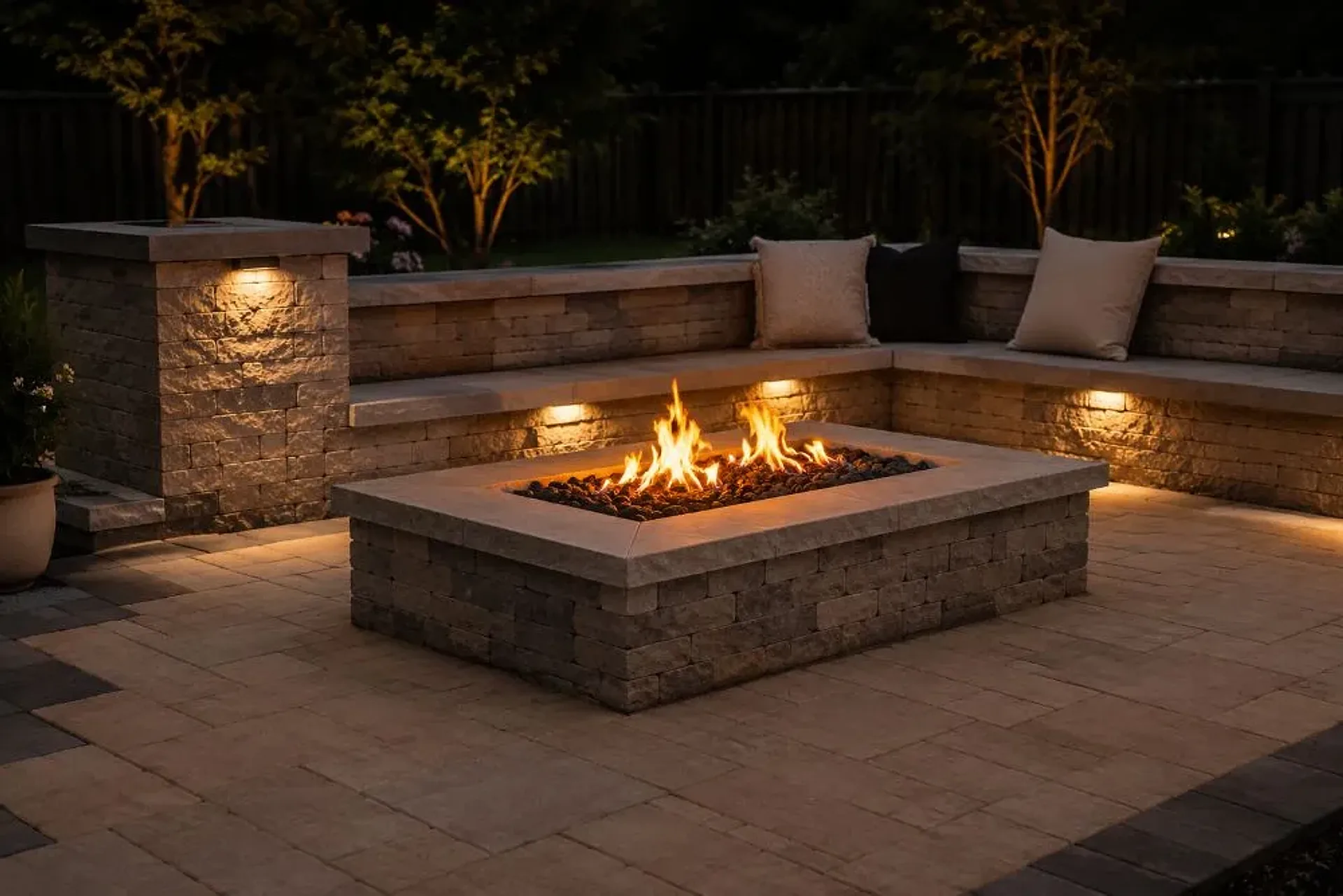 Fire Pits installation project by J & A Ground Maintenance