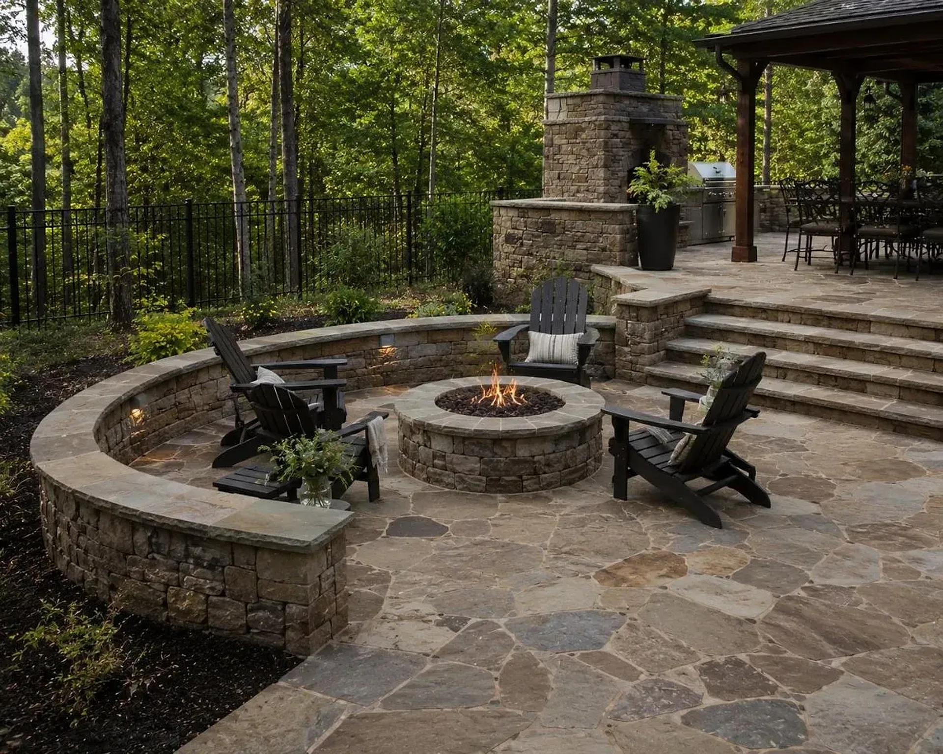 Stone Patios installation project by J & A Ground Maintenance