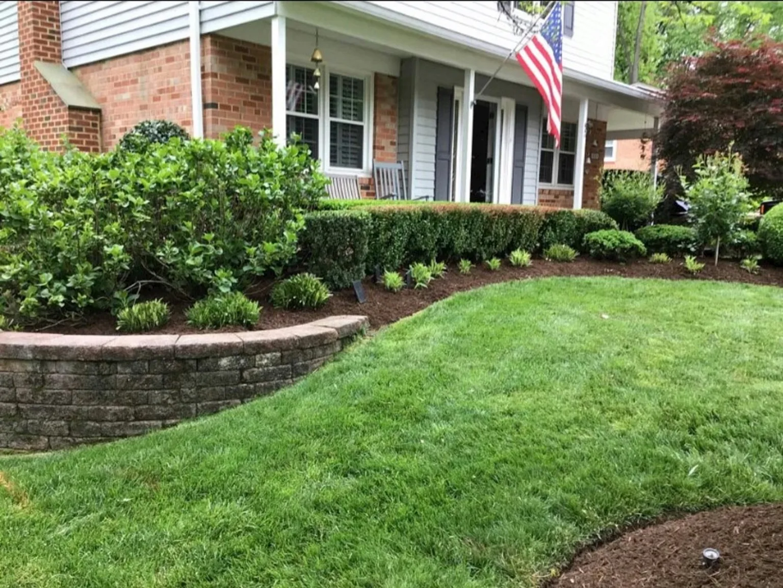 Landscaping installation project by J&A Ground Maintenance