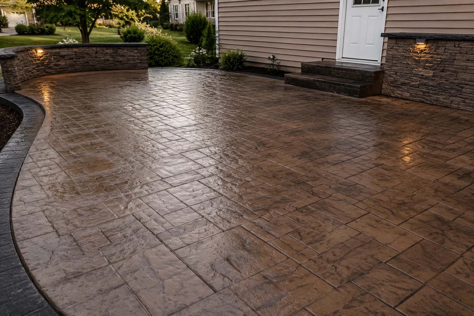 Decorative Stamped Concrete project by J & A Ground Maintenance